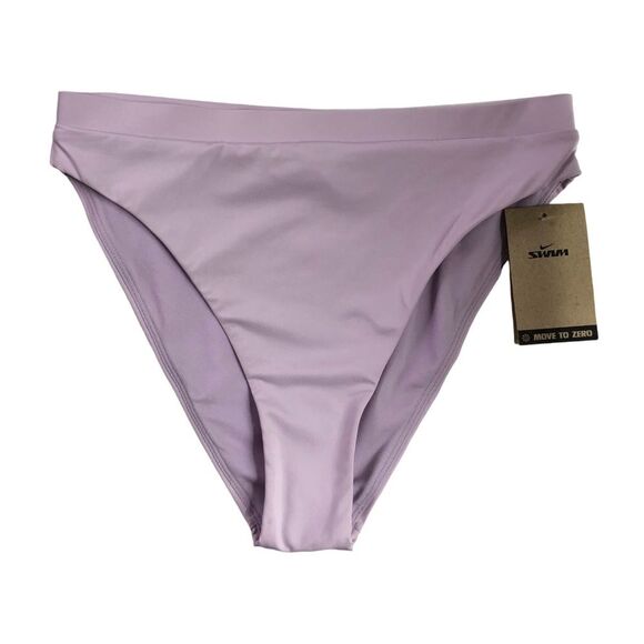 Nike Swimming Essentials high waist bikini bottoms in Lilac - Picture 4 of 8